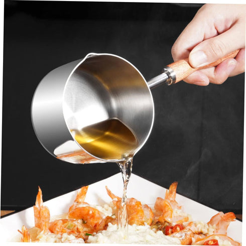 Oil Pan Mini Candy Heater, Stainless Steel Saucepan, Steaming Pot, Chocolate Melting Pot for Cooking