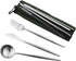 Reusable Travel Utensils Set - 7 Pieces Portable 18/10 Stainless Steel, Includes Knife, Fork, Spoon, Chopsticks,