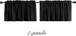 DONREN 12 Inches Long Black Valances - 2 Panels Blackout Window Valances with Rod Pocket for Basement