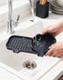 AMAZYC-US 2-in-1 Upgraded Silicone Sponge & Soap Holder with Extra Tray, Auto-Drain Organizer for Kitchen & Bathroom