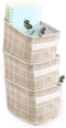 AARAINBOW 3 Packs Storage Basket Bins - Canvas Mini Storage Cubes for Makeup, Toys, Books (3 Gray)