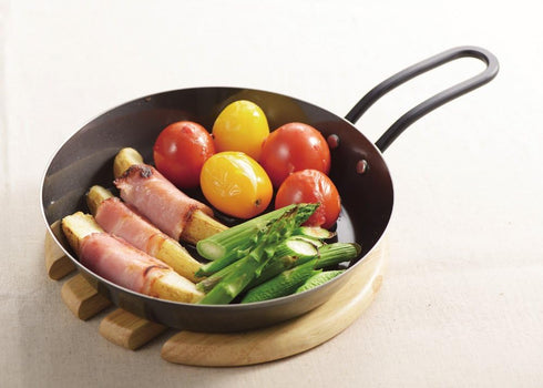 Pearl Metal HB-372 One Hand Grill Pan, 6.3 inches (16 cm), Recipe Included, Induction Compatible, Made in Japan