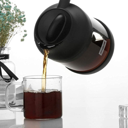 SIXAQUAE Cold Brew Coffee Maker, Large Stainless Steel Strainer, Durable Iced Coffee Pitcher, Dishwasher Safe