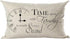 Ramirar Black Word Art Quote Decorative Lumbar Throw Pillow Cover Case, Time Spent with Family Every Second is Worth,