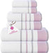 CASA COPENHAGEN White Bay 6Pcs 100% Egyptian Cotton Large Designer Towels Gift