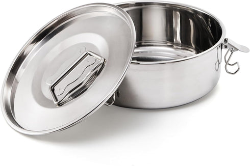 Okllen 18/8 Stainless Steel Flan Mold, 65 Oz Flan Pan with Lid and Handle for Instant Pot