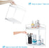 2 Tier Corner Shelf Rack, Kitchen Counter Cabinet Organizer for Makeup, Cosmetic Storage Under Sink for Dresser