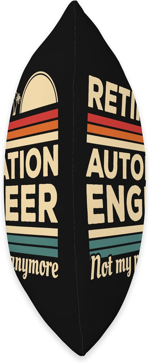 Retired Automation Engineer Not My Problem Anymore Throw Pillow, 18x18, Multicolor by Automation Engineer Gifts