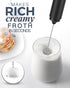 Rechargeable Milk Frother USB, Handheld Electric Foam Maker with Whisk Drink Mixer & Foamer for Coffee, Latte, Matcha