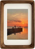 FLECHAZO 4x6 Picture Frame Wood with 3x5 Mat, Natural Solid Walnut Wooden