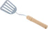 Stainless Steel Slotted Spatula - Kitchen Metal Turner with Wooden Handle for Cooking