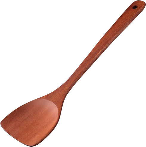14-inch Cherry Wooden Spatula Turner, Long Handle Kitchen Utensil for Flipping and Serving