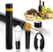 Wine Bottle Opener Set - 4PCS Travel Portable Cork Remover with Aerator, Foil Cutter, Vacuum Stopper for Wine Lovers