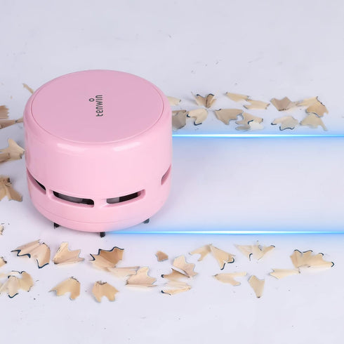 Portable Mini Vacuum Cleaner, Cordless Desktop Handheld Dust Sweeper with Strong Suction for Home/Office/Car