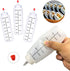 Baaxxango 12 Pack 8 oz/240 ml Plastic Squeeze Bottles, Scale Squirt Bottle with Red Tip Cap and Black Scale