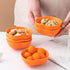 Ramekins Set of 6 - 6 Ounces Oven Safe Ceramic Bowls for Baking Souffle, Pudding, Dip, Sauce - Orange