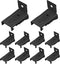 Curtain Track Brackets - Black Curtain Track Wall Mounting Hardware Accessories (10 Pack)