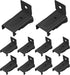 Curtain Track Brackets - Black Curtain Track Wall Mounting Hardware Accessories (10 Pack)