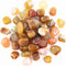 Hilitchi Yellow Agate Stone Tumbled Stones for Plants, Cacti & Succulents, Landscape Decoration (1lb Bag)
