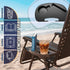EZONE (1-Chair) (1, Zero Gravity Lounge Chair Outdoor Adjustable Reclining Patio Chair Steel Mesh Folding Recliner