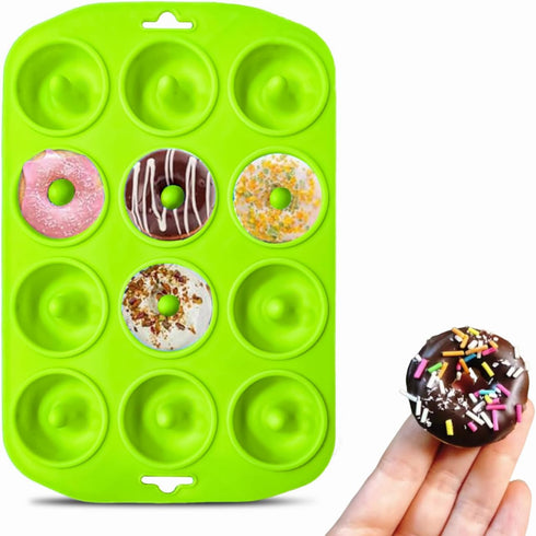 Silicone Donut Pan - Mini Baking Pan for Baking Delicious Donuts, Non-stick Bottom, Easy to Clean