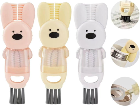 4 in 1 Cup Lid Cleaning Brush, New Crevice Cleaning Brush, Multifunction Bottle Brush, Portable Gap Cleaner (3pcs)