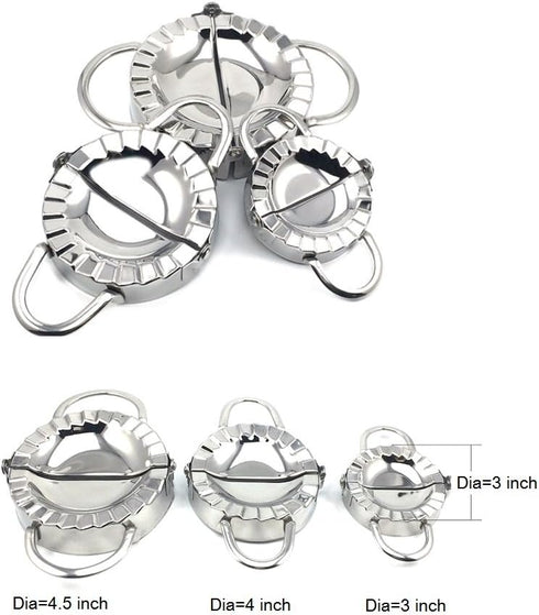 New Stainless Steel Ravioli Mould, Dumpling Maker Mold Wrapper for Kitchen Gadgets (S 3inch)
