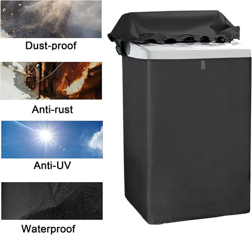 Portable Washing Machine Cover, Top Load Washer Dryer Dustproof Waterproof Protection Case Cover (S-21D20W33H)
