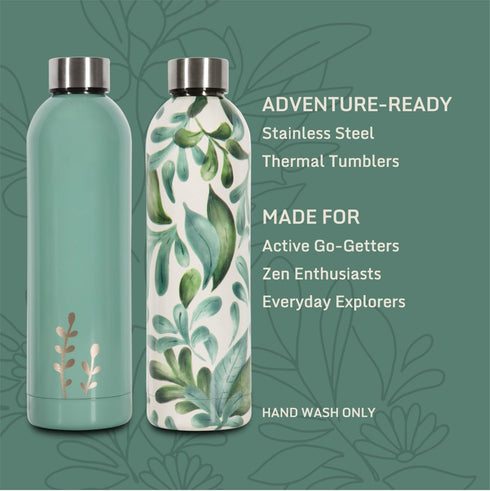 Lush Forest 2 Pack 25 OZ Insulated Stainless Steel Thermal Water Bottle & Thermos