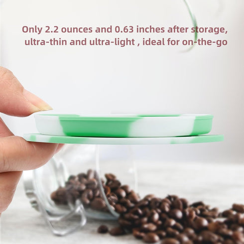 Paperless Travel Camping Pour Over Coffee Maker, Collapsible Kit with Stainless Steel Filter for Single Serve