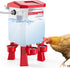 Kweetle Automatic Chicken Waterer 2 Gallons, Float-Controlled Chicken Water Feeder with 4 Water