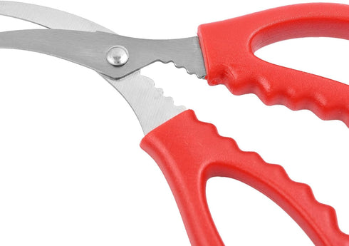 Set 8 of Red Seafood Scissors - Stainless Steel Crab & Lobster Crackers