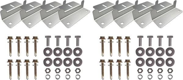 Renogy 2 Sets Solar Panel Mounting Z Brackets Lightweight Aluminum Corrosion-Free Construction
