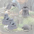 ZORZA Mini Chinese-Style Sandstone Figurines, Enchanting Garden Bridge for Fairy Gardens and Miniature Decor
