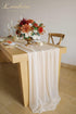 Lookein 10 Feet Champagne Chiffon Table Runner, 29x120 Inches Rustic Wedding Decorations