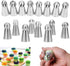 Russian Piping Tips Set, 8 Pcs Stainless Steel Frosting Icing Piping Nozzles for Cake Decorating Supplies