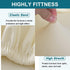 HFCNMY Counter Bands(2 Pack,Beige) Stool Covers Rectangle, Stretch Waterproof PU Rectangle Bar Stool Covers Vanity