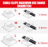 Maitys 60 Pieces Christmas Cable Clips, Heavy Duty Hooks for Outdoor Light Clips with Adhesive Strips