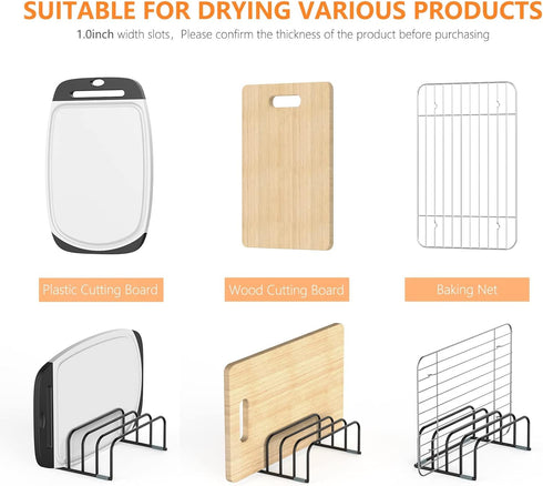 Cutting Board Storage Rack, Compact Organizer for Bakeware and Cookie Sheets