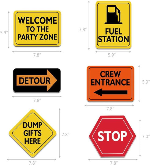 WERNNSAI Construction Party Decorations - 12 PCS Birthday Party Supplies for Boys Kids Truck Birthday Cutouts