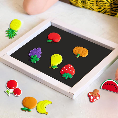Waterproof PVC Refrigerator Magnet Stickers - Strong Hold Cut Fruit Design for Photos, Notes & Decorations