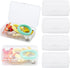 BATTIPAW 6PCS Hair Tie Organizer, Transparent Mini Storage Box, Clear Plastic Container for Home & Office