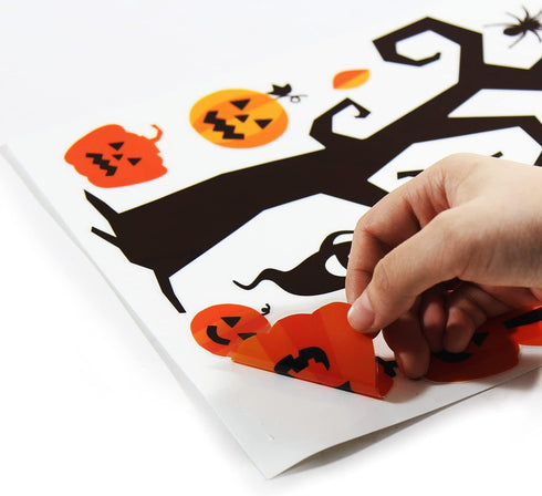 CCINEE Halloween Window Stickers - 10 Sheets Halloween Clings Decals for Indoor and Outdoor Home Decor