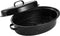 Granite Roasting Pan, Medium 16” Enameled Roasting Pan with Domed Lid, Dishwasher Safe for Small Turkey
