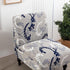 2PCS Armless Accent Chair Covers - Soft Printed Slipcovers for Slipper Chairs in Living and Dining Room