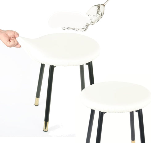 Sigmat Round Stool Covers, Stretch Waterproof 15"-20" Bar Stool Seat Cover Round