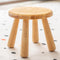 NKGIAG Small Solid Wood Stool, 10" Round Wooden Step Stool for Kids &