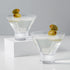 Viski Heavy Base Stemless Martini Glasses, Set of 2 - Premium Short Crystal Cocktail Glass Gift Set, 7.5 oz.