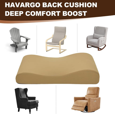 2-in-1 HAVARGO Neck Pillow Lumbar Support Pillow for Recliner Couch & Nursery Glider Chairs- High-Resilient Foam