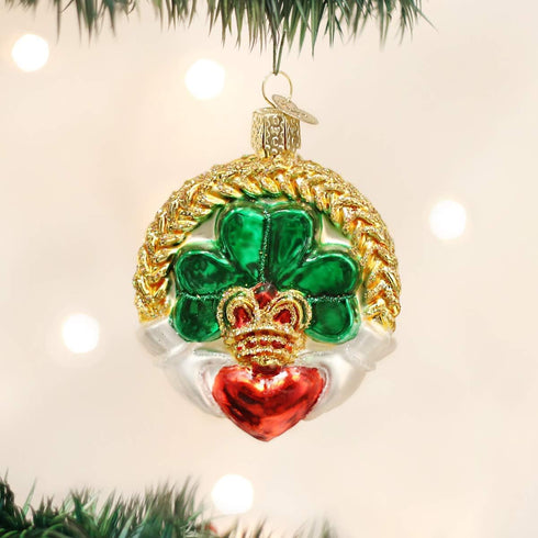 Old World Christmas Irish Gift Collection - Glass Blown Ornaments for Claddagh Christmas Tree